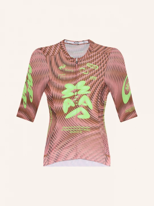 Obrázek produktu Maap Cyklistický Dres Spectrum Pro Air Jersey 3.0 starorůžová / tmavě hnědá / neonově zelená