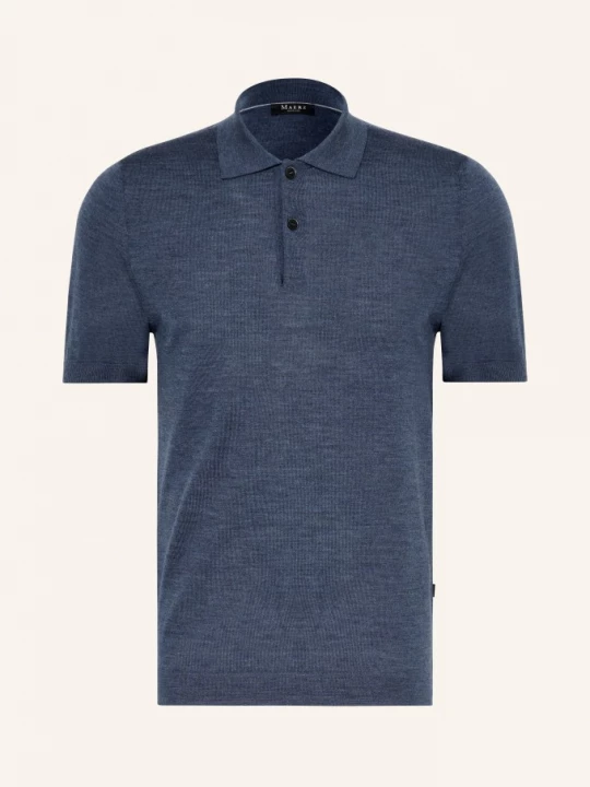 Obrázek produktu Maerz Muenchen Pletené Polo Tričko Z Merino Vlny tmavě modrá