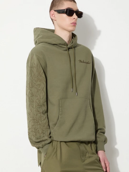 Obrázek produktu Maharishi Bavlněná mikina Maharishi Dragon Bamboo Hooded Sweat zelená