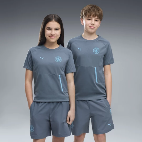 Obrázek produktu Manchester City PUMATECH Pocket Tee Youth, Clothing, Evening Sky/Luminous Blue