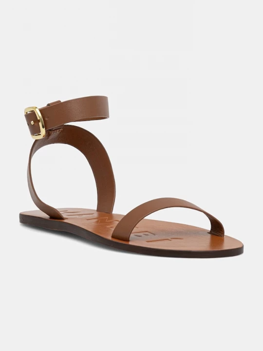 Obrázek produktu Manebi sandály dámské kožené One band with buckle Leather Sandals hnědá