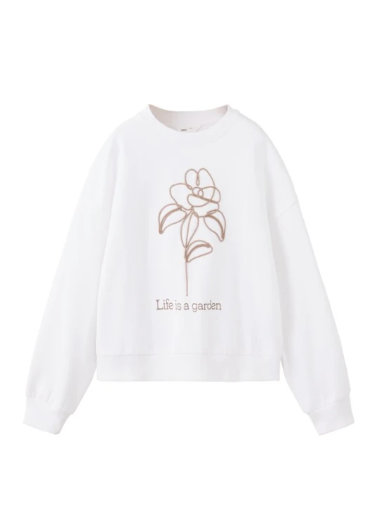 Obrázek produktu MANGO KIDS Mikina brokátová / bílá