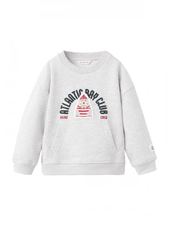 Obrázek produktu MANGO KIDS Mikina 'FATLAN' nažloutlá / světle šedá / červená / černá