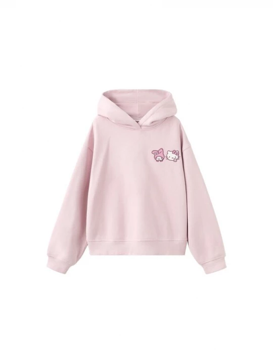 Obrázek produktu MANGO KIDS Mikina 'Hkpeace' růžová / světle růžová / bílá