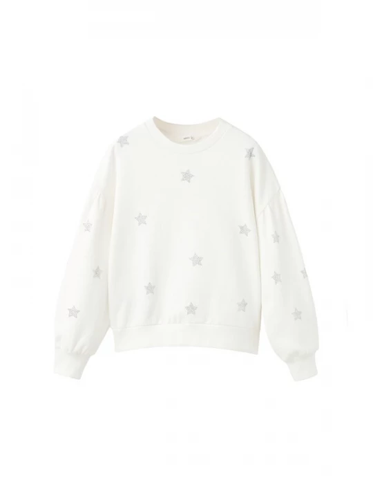 Obrázek produktu MANGO KIDS Mikina 'STARRY' stříbrná / offwhite