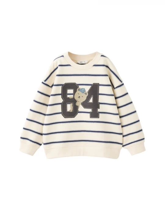 Obrázek produktu MANGO KIDS Mikina 'SUDOSO' tmavě modrá / šedý melír / černá / offwhite
