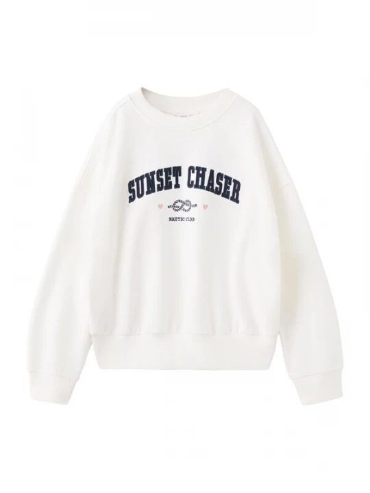 Obrázek produktu MANGO KIDS Mikina 'SUNSET' námořnická modř / pastelově zelená / starorůžová / offwhite