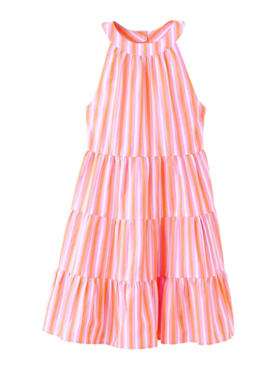 Obrázek produktu MANGO KIDS Šaty 'JUICY' oranžová / světle růžová / bílá