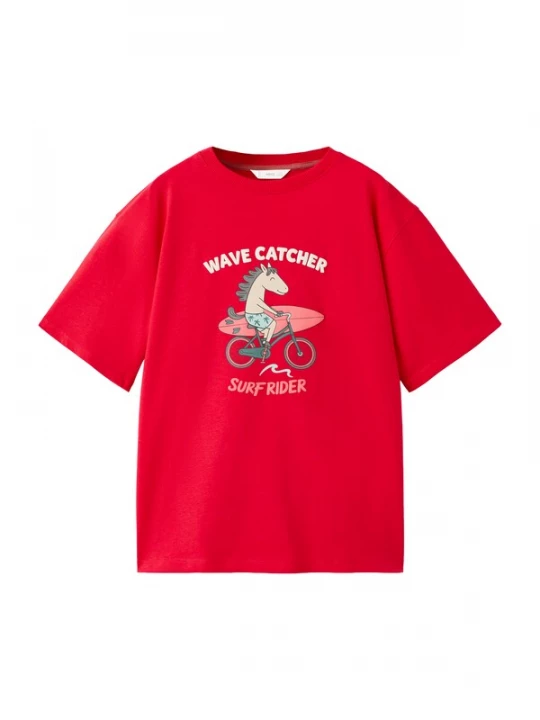 Obrázek produktu MANGO KIDS Tričko 'CYPONI' šedá / červená / světle červená / bílá