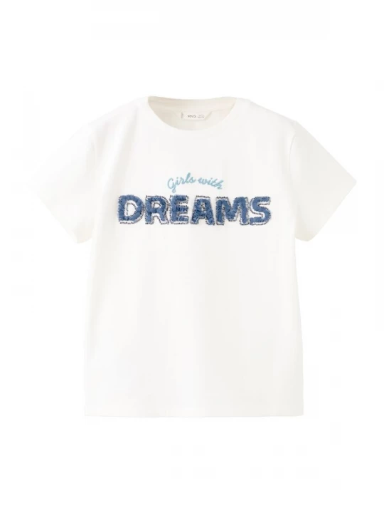 Obrázek produktu MANGO KIDS Tričko 'DREAMS' námořnická modř / světlemodrá / offwhite