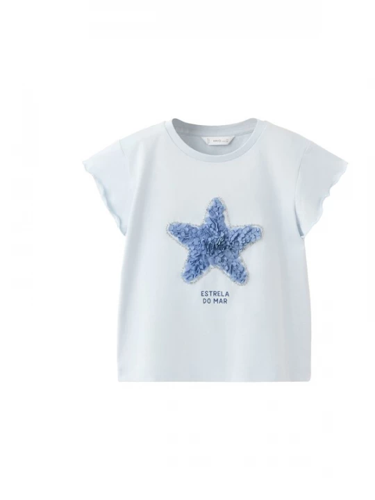 Obrázek produktu MANGO KIDS Tričko 'ESTRELLA' opálová / pastelová modrá / černá