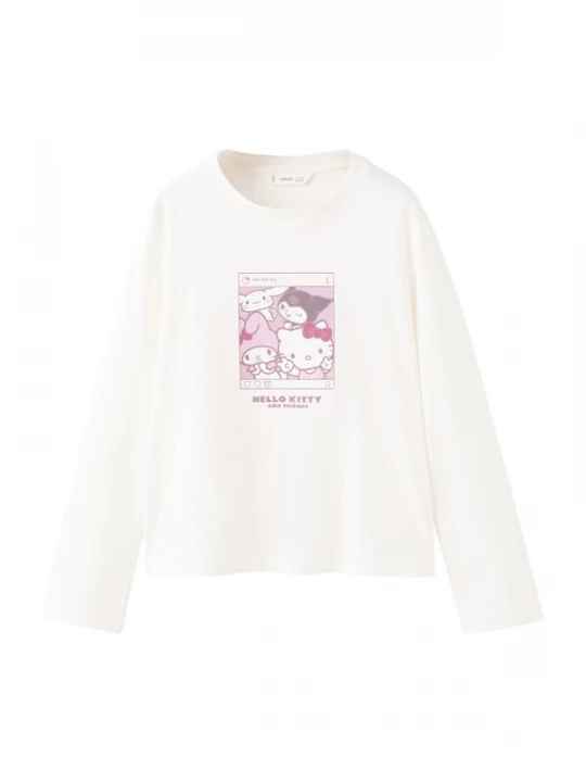 Obrázek produktu MANGO KIDS Tričko 'HKSELFIE' šeříková / bledě fialová / pink / offwhite