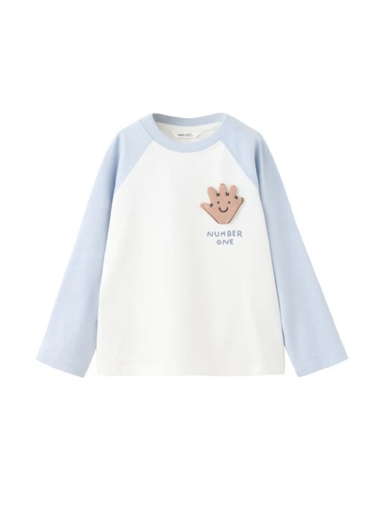 Obrázek produktu MANGO KIDS Tričko 'LEGENDB' opálová / světlemodrá / světle hnědá / bílá