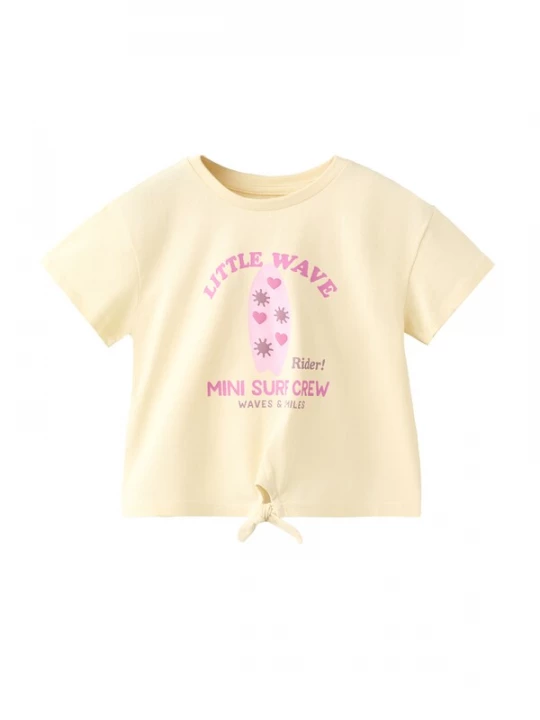 Obrázek produktu MANGO KIDS Tričko 'LITTLE' světle žlutá / růžová / magenta / eosin