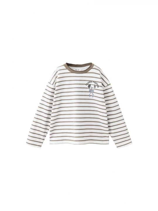 Obrázek produktu MANGO KIDS Tričko světlemodrá / hnědá / černá / bílá
