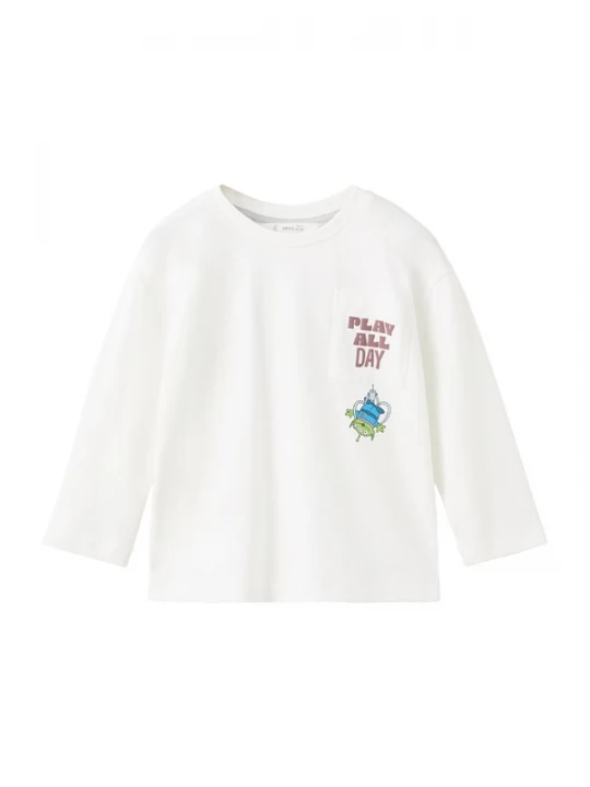 Obrázek produktu MANGO KIDS Tričko 'TOYBUZZ' světlemodrá / kiwi / bordó / offwhite