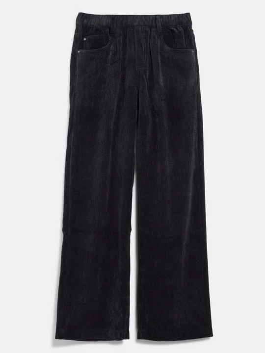 Obrázek produktu Manšestrové kalhoty Baggy / Relaxed Fit / Mid Rise / Wide Leg s.Oliver černá