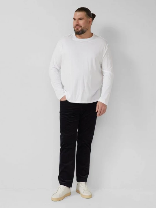 Obrázek produktu Manšestrové kalhoty Relaxed Fit / Straight Leg / středně vysoký pas s.Oliver černá