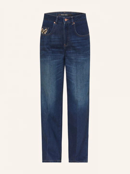 Obrázek produktu Marc Aurel Rovné Džíny S Ozdobnými Korálky 500036 dark blue denim