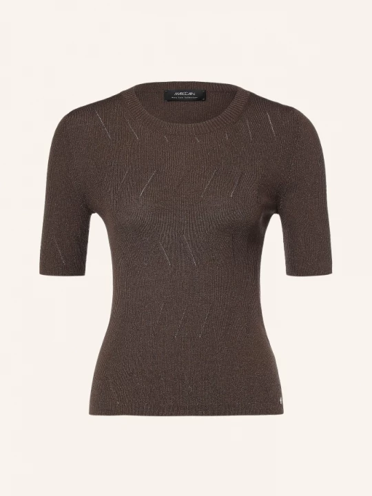 Obrázek produktu Marc Cain Pletené Tričko S Třpytivou Přízí 697 seal brown