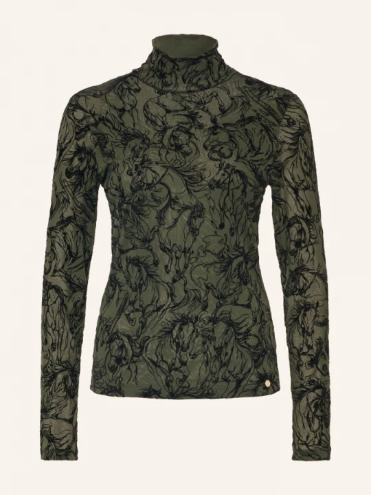 Obrázek produktu Marc Cain Tričko S Dlouhým Rukávem Z Síťoviny 599 forest night new