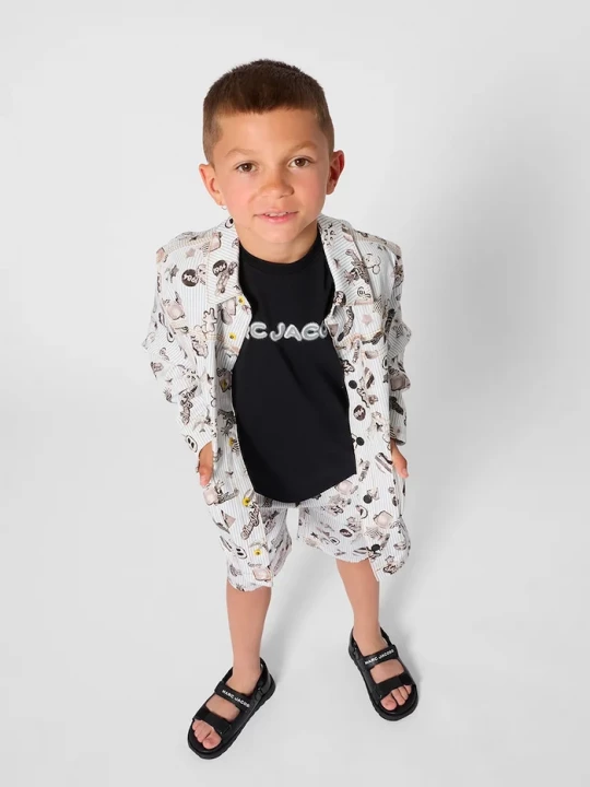 Obrázek produktu MARC JACOBS Dětské bavlněné tričko Marc Jacobs černá