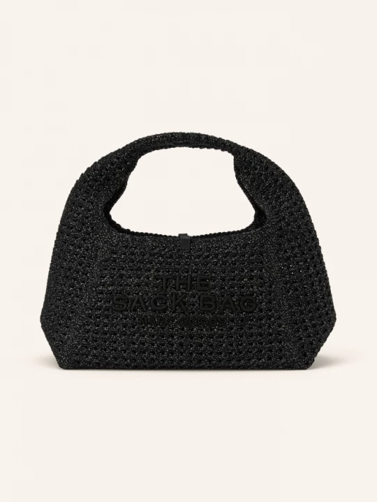 Obrázek produktu Marc Jacobs Kabelka The Crochet Mini Sack Bag S Pouzdrem černá / stříbrná