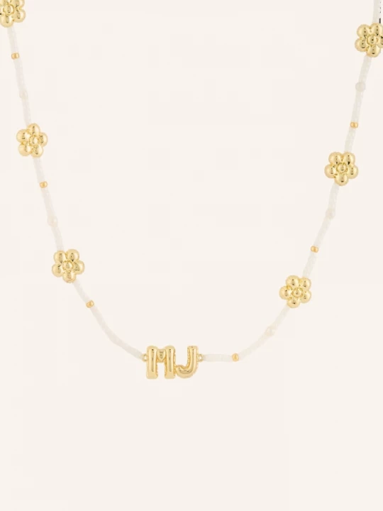 Obrázek produktu Marc Jacobs Náhrdelník The Beaded Mj Balloon Necklace zlatá / bílá