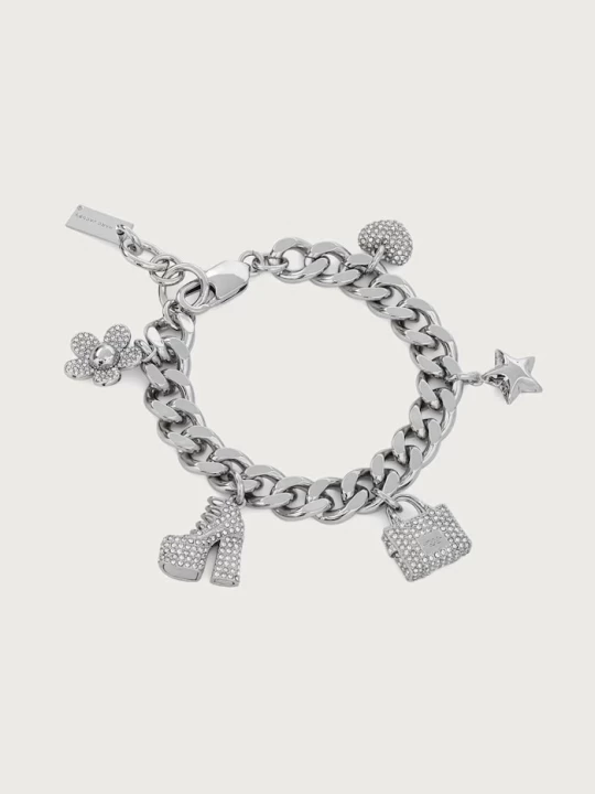 Obrázek produktu MARC JACOBS náramek dámský postříbřený PAVE MINI ICON stříbrná