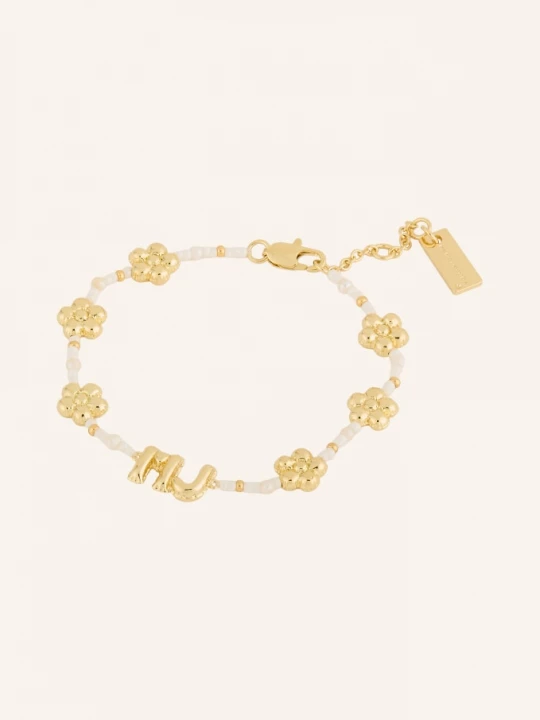 Obrázek produktu Marc Jacobs Náramek The Beaded Mj Balloon Bracelet zlatá / bílá