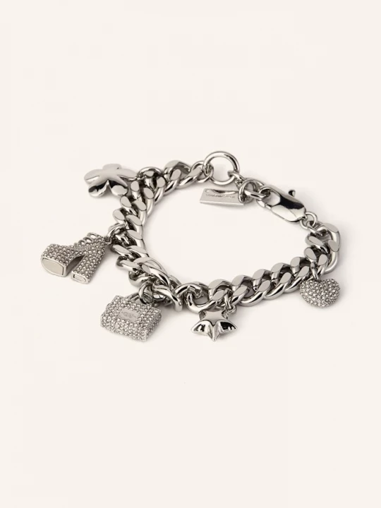 Obrázek produktu Marc Jacobs Náramek The Mini Icon Pave Charm stříbrná
