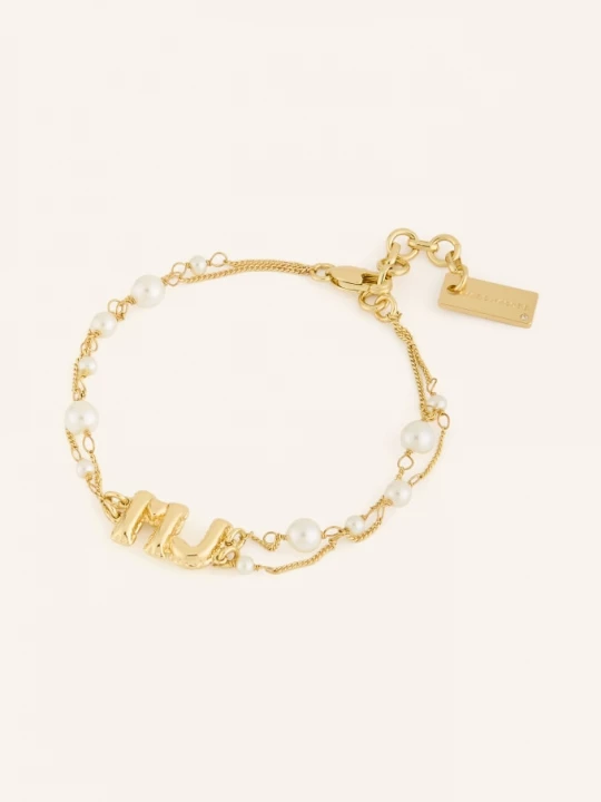Obrázek produktu Marc Jacobs Náramek The Pearl Mj Balloon Bracelet zlatá / bílá