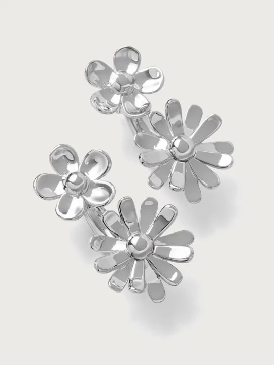 Obrázek produktu MARC JACOBS náušnice mosazné DAISY WILD stříbrná