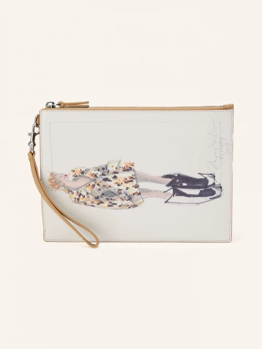 Obrázek produktu Marc Jacobs Pouzdro The Runway Illustration Wristlet velbloudí / stříbrná / bílá