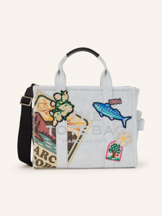 Obrázek produktu Marc Jacobs Shopper The Medium Tote Denim Patches krémová / stříbrná / černá