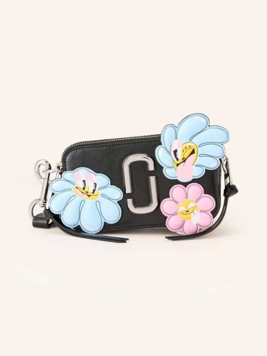 Obrázek produktu Marc Jacobs Taška Přes Rameno Saffiano The Snapshot Flower Patches černá / růžová / tmavě modrá