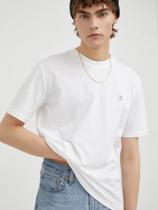 Obrázek produktu Marc O'Polo basic tričko pánské bavlněné bílá