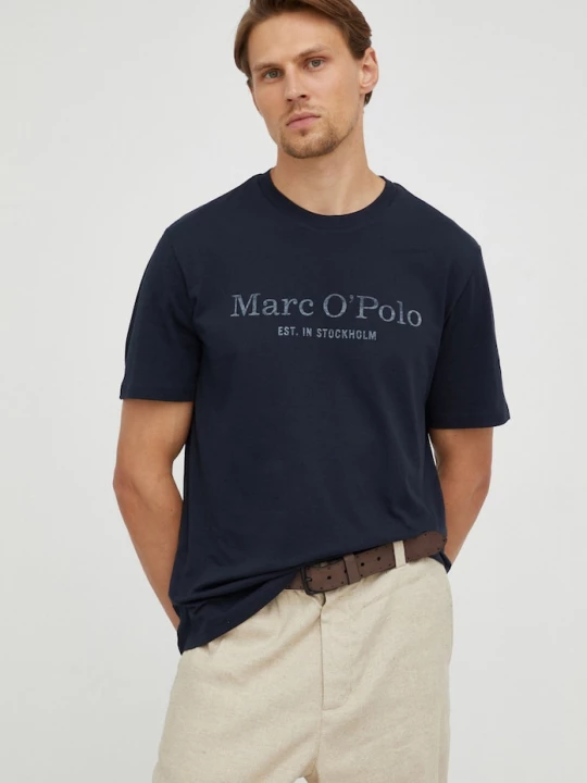 Obrázek produktu Marc O'Polo Bavlněné tričko Marc O'Polo námořnická modř
