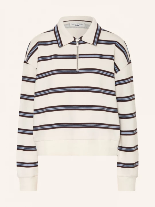 Obrázek produktu Marc O'polo Denim Mikina S Límečkem krémová / tmavě hnědá / tmavě modrá
