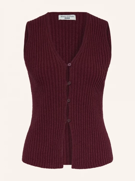 Obrázek produktu Marc O'polo Denim Pletená Vesta tmavě červená