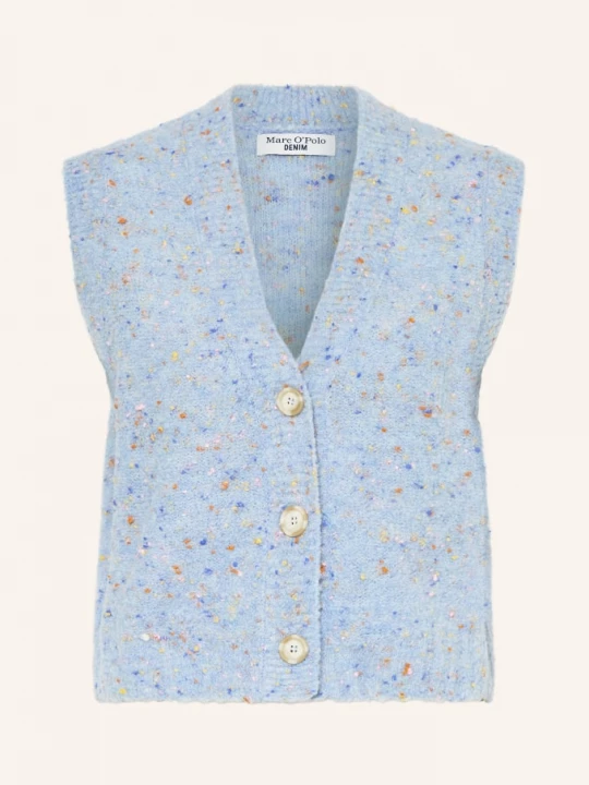 Obrázek produktu Marc O'polo Denim Pletená Vesta Z Čisté Vlny tmavě modrá / růžová / oranžová