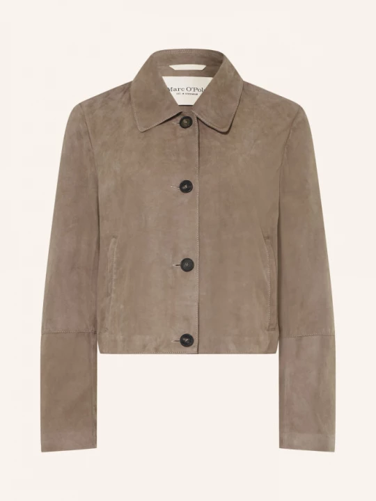 Obrázek produktu Marc O'polo Kožená Overshirt černošedá