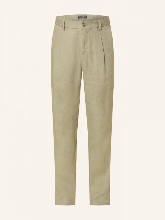 Obrázek produktu Marc O'polo Lněné Chino Kalhoty Osby Se Zúženým Střihem khaki