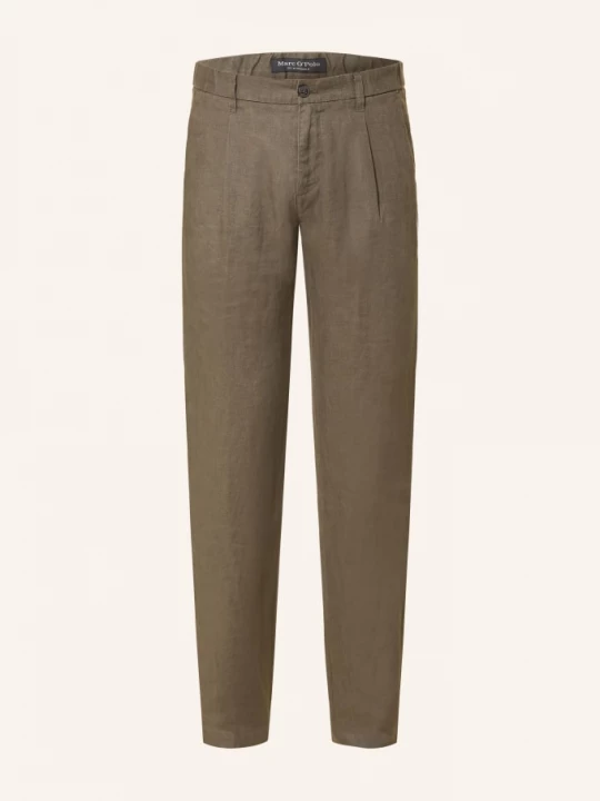 Obrázek produktu Marc O'polo Lněné Chino Kalhoty Osby Se Zúženým Střihem khaki