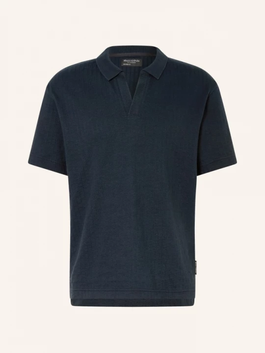 Obrázek produktu Marc O'polo Pletené Polo Tričko Relaxed Fit tmavě modrá