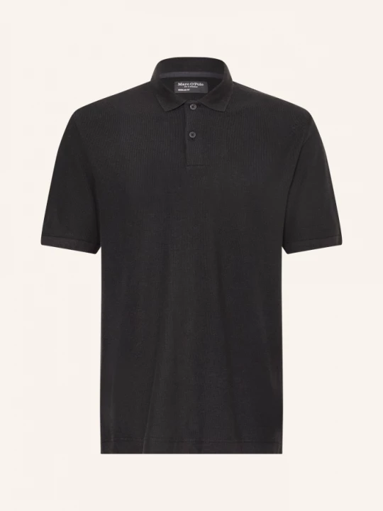 Obrázek produktu Marc O'polo Polo Tričko Z Jerseyu, Regular Fit, S Lnem černá