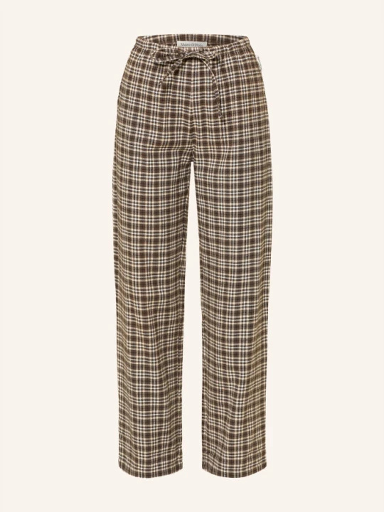 Obrázek produktu Marc O'polo Spací Kalhoty Z Flanelu khaki / krémová / černá