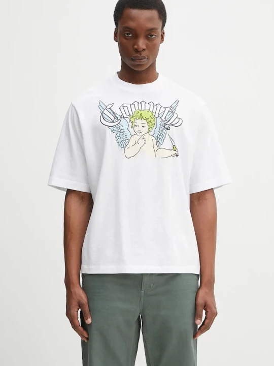 Obrázek produktu Marcelo Burlon Bavlněné tričko Marcelo Burlon County Angel Boxy T-Shirt White Multicol