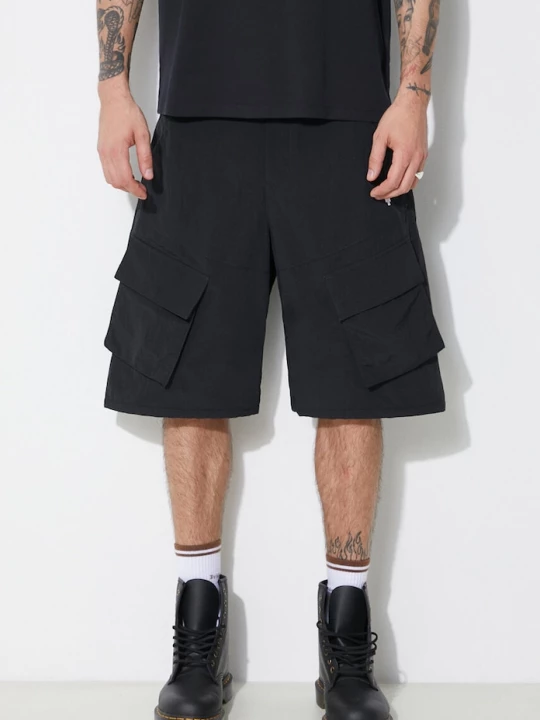 Obrázek produktu Marcelo Burlon Kraťasy Marcelo Burlon Cross Nylon Cargo Shorts černá