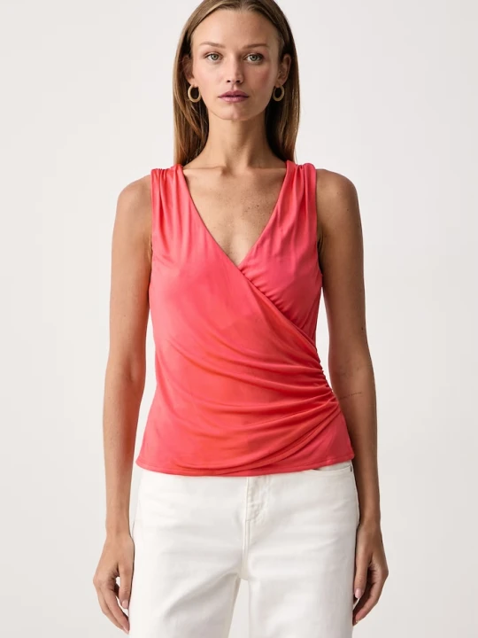 Obrázek produktu Marciano by Guess halenka na ramínka dámská z viskózy INES oranžová